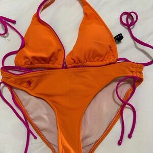 Ralph Lauren String Bikini Orange Pink M
